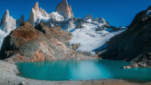 Mountainous region in Argentina with a lake in the foreground