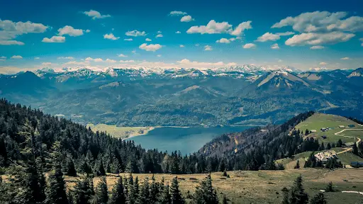 Landscape view of the Austrian Alps