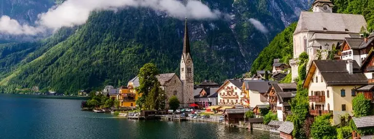 view of famous historic hallstatt, Austria