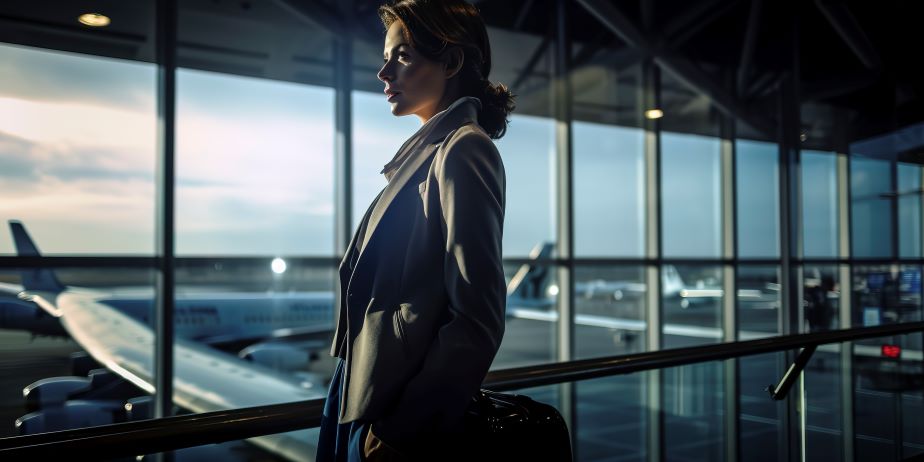 businesswoman-looking-out-large-airport-terminal-window-planes-departures-terminal-international-airport