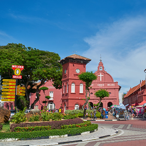 Blue sky summer malaysia ancient unesco