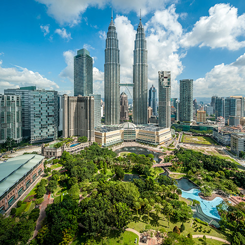 Kuala Lumpur skyline overlook, Malaysia