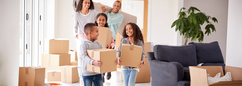 Family moving into new house