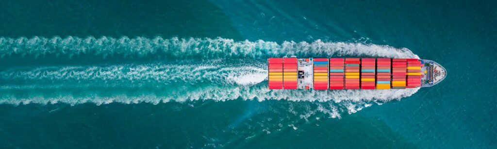 Sea freight shipping container for international household removals