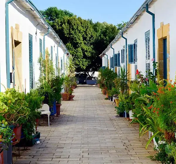 Backstreet houses in Cyprus