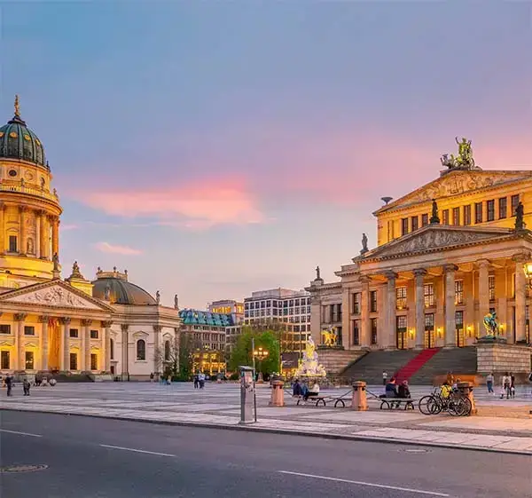 Berlin downtown city skyline cityscape of germany