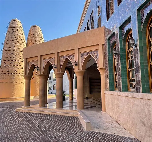 Katara Mosque in Katara Cultural Village, popular touristic destination in Doha, Qatar