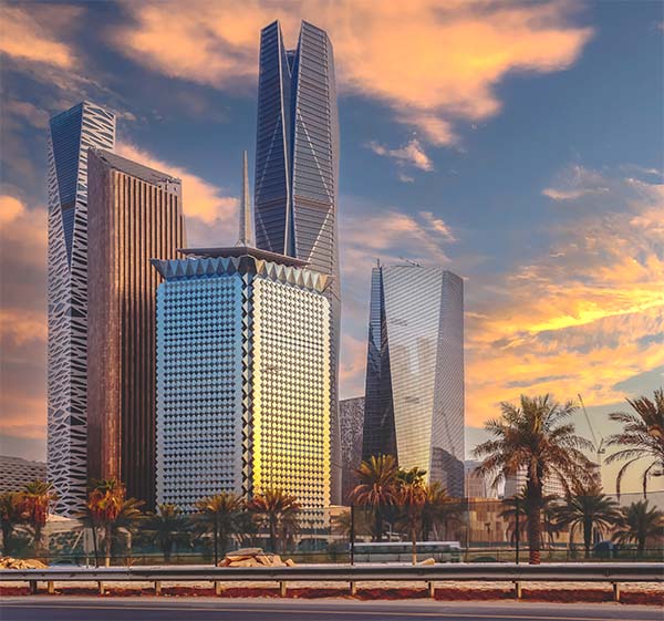Riyadh skyline, King Abdullah Financial District, Saudi Arabia