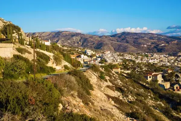 panoramic view of the village in Cyprus