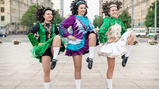 Three Irish dancers