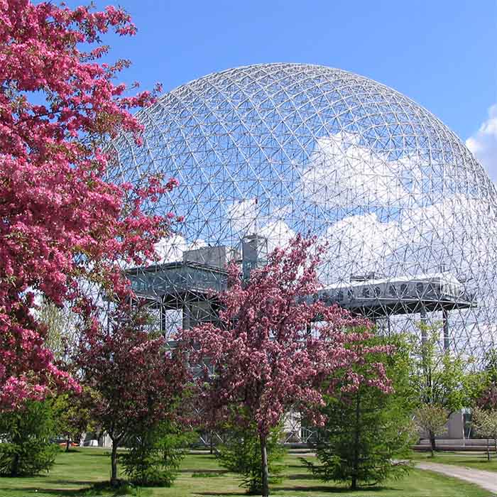 Biosphere in spring - Montreal, Jean Drapeau Park - Quebec, Canada