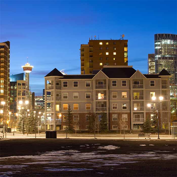 Calgary Downtown at night, Alberta, Canada