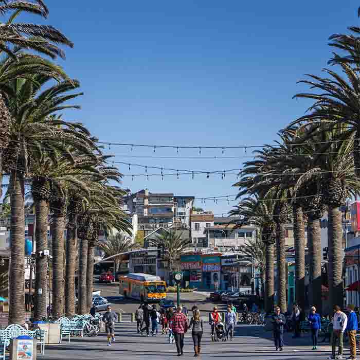 Downtown Hermosa Beach, California