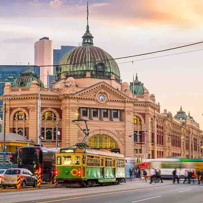 Melbourne Flinders Street Train Station in Australia