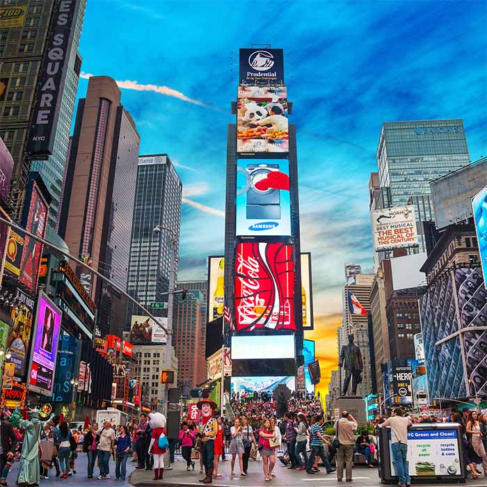 Times square in New York City