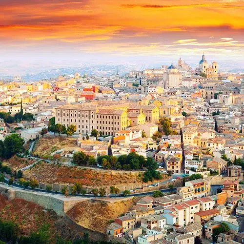 Picturesque dawn view of toledo